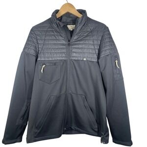 King Ranch Mens Hybrid Quilted Softshell Full Zip Jacket Black Large RN142186